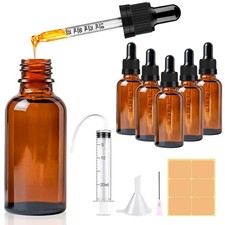 5 Stück 30Ml Glasflasche Mit Pipette, Wiederverwendbar Pipettenflasche, Braungla