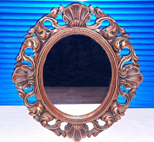 Vintage wandspiegel mit rokoko - vintage,