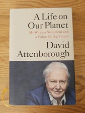David Attenborough SIGNED A Life On Our Planet Hardback Book Bookplated 