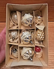 Karton alter Christbaumschmuck Baumschmuck Weihnachten Lauscha.