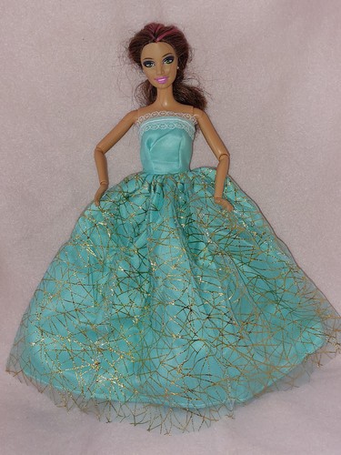 Barbie puppen kleid hellblau - barbie,