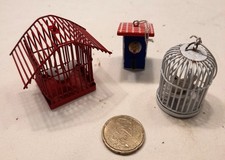 Miniatur Vogelkäfige, -häuschen für Puppenhaus / Puppenstube
