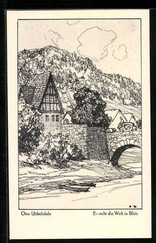 Künstler otto ubbelohde - künstler-ak,