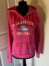 Hollister Damen So. Cal Kapuzenpullover mit Applikation Hot Pink Größe L