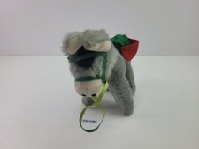 Plüsch-/Kuscheltier Esel mit Sattel Halfter Glasaugen DDR Spielzeug #256198