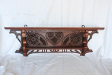 Jugendstil Nussbaum Wandregal