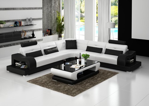Ledersofa couch wohnlandschaft - couch,