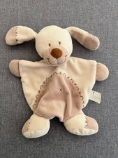 Nicotoy Schmusetuch Hund Zick Zack Kuscheltuch braun beige Schnuffeltuch