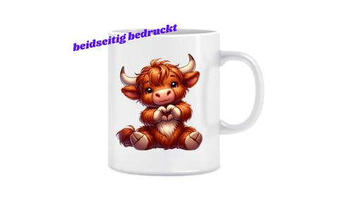 Tasse kuh zeigt herz - ", "