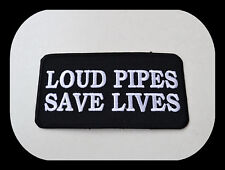 Loud Pipes Save Lives Aufnäher Patch Aufbügler Chopper Biker V2 Harley V8