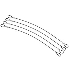 12ce Kabelsicherung Schloss, 4er Set Edelstahl 2mm Durchmesser S