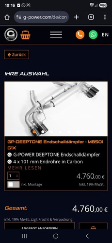 Power endschalldämpfer mit - g-power,