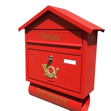 XXL Briefkasten Postkasten Rot