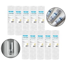 10 Stück 10 Zoll Wickelfilter Wasserfilter Sediment Filterkerze Kerzenfilter 5µm
