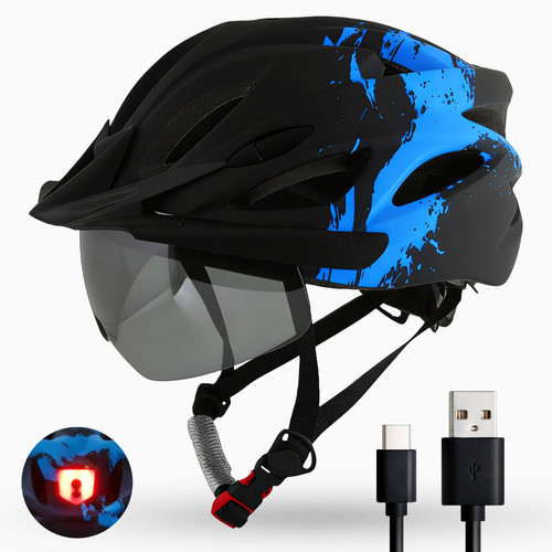 Fahrradhelm mit visier damen - visier, &