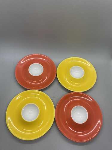 Egg cups plates four ceramic - plates,