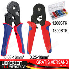 0,08-16mm² Crimpzange Aderendhülsen Set Presszange 1200 Teilig Kabelschuhe SET