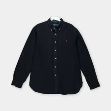 Ralph Lauren Hemd Herren Gr. XL Schwarz Casual Business Shirt Flanellhemd