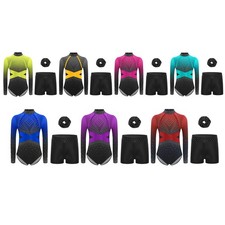 Kinder Mädchen Satz Leistung Outfit Tanzen Anzug Trikot Ganzanzug Ballett Yoga