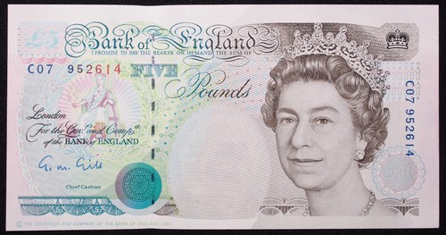 Bank england 5 five - of,