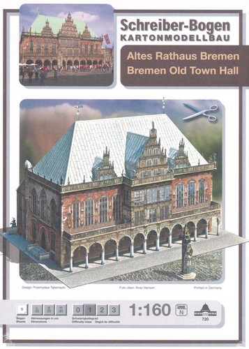 Kartonmodell altes rathaus - kartonmodell,