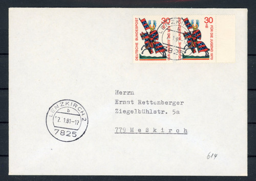 Bedarfsbrief brd 614 - bedarfsbrief, mi.-nr.
