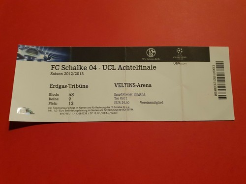 Used ticket uefa 2012 - ticket, cl
