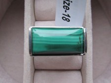 Malachit Ring Messing (Größe