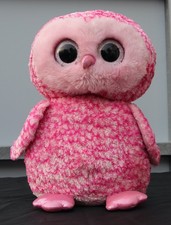 Sucht neues Zuhause | Die süße große XXL rosa Glubschi Eule von TY - 50 cm