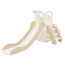 3 in 1 Kinder Spielturm Rutsche Set Indoor Outdoor Spielzeug Basketballkorb