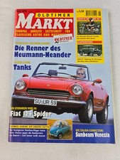 Oldtimer Markt Heft August 8-1996 - Fiat 124 Spider Heinkel-Kabine Sunbeam