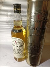 1840 Glen Grant Pure Malt Scotch Whisky 70 cl, 40 Vol.%, alte Flasche Blechdose