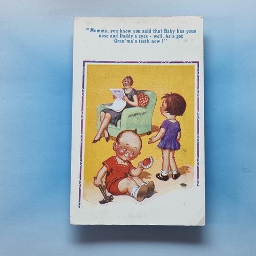 Comic postkarte 1946 baby - comic,