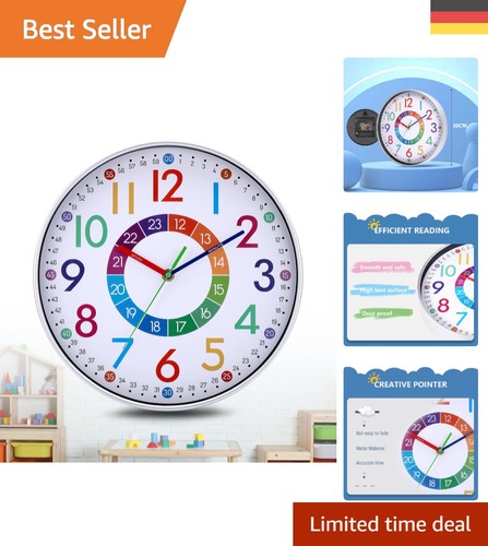 Lautlose kinder wanduhr 30cm - 30cm,