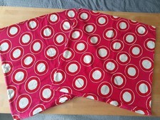 2 Ikea Hedda Cirkel Kissenbezüge 65x65cm  Pink/Weiß/Rot Kreise Dots Retro Samt
