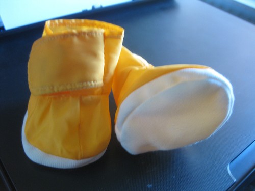Puppen schuhe stoff orange - puppen,