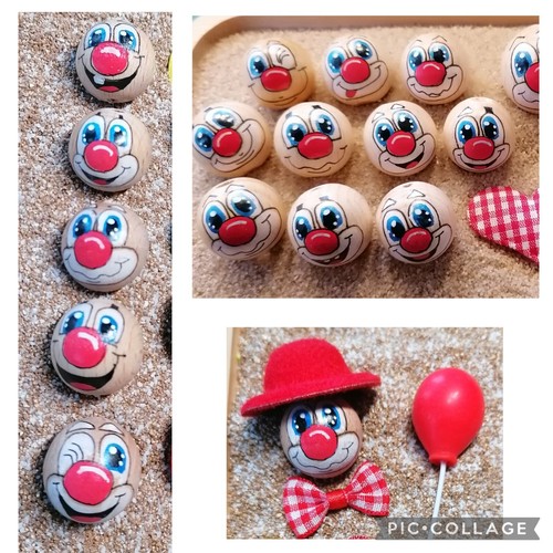 10x 20mm handbemalte