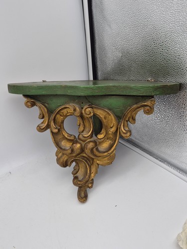 Holz wandkonsole mit rocaille - wandkonsole,