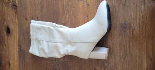 Stiefel kunstleder cremefarben - stiefel,