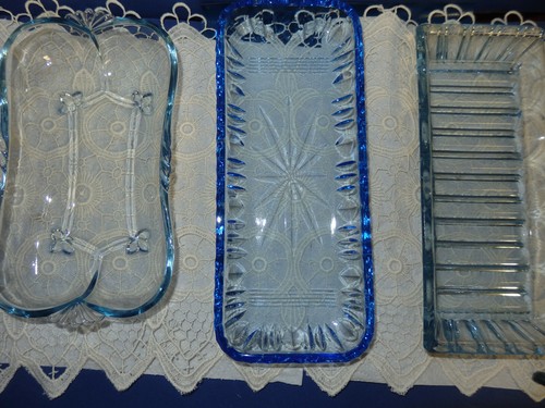 Blaue glas schale - blaue, glas-schale