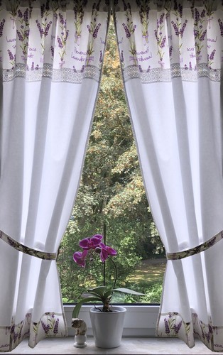 Landhaus gardine set 2st - set, weiß