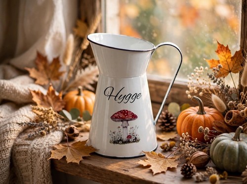 Deko kanne pilze herbst hygge - kanne,