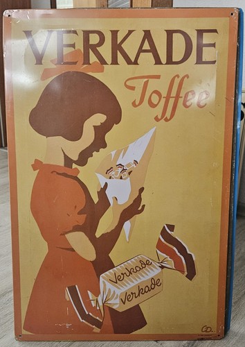 Blechschild verkade toffee - blechschild,