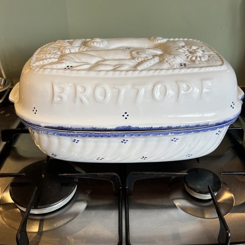 Brottopf teilglasiert teil ton - brottopf,