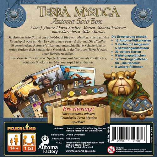 Terra mystica automa solo - terra,
