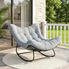 Outsunny rattan schaukelstuhl - outsunny,