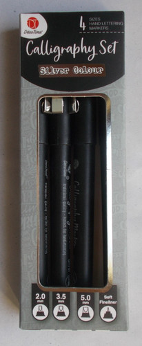 Kalligrafie stifte set silber - kalligrafie,