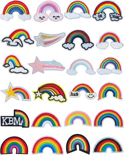 Regenbogen aufnäher set - aufnäher, für