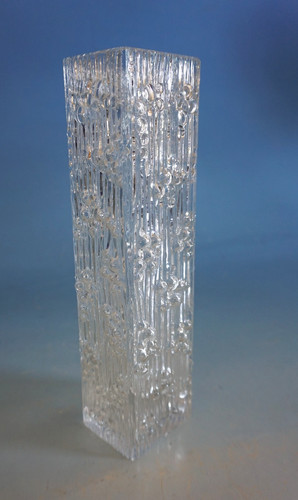 Vintage bubble glas vase - vintage,