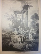 Orig holzstich goethe das - holzstich,